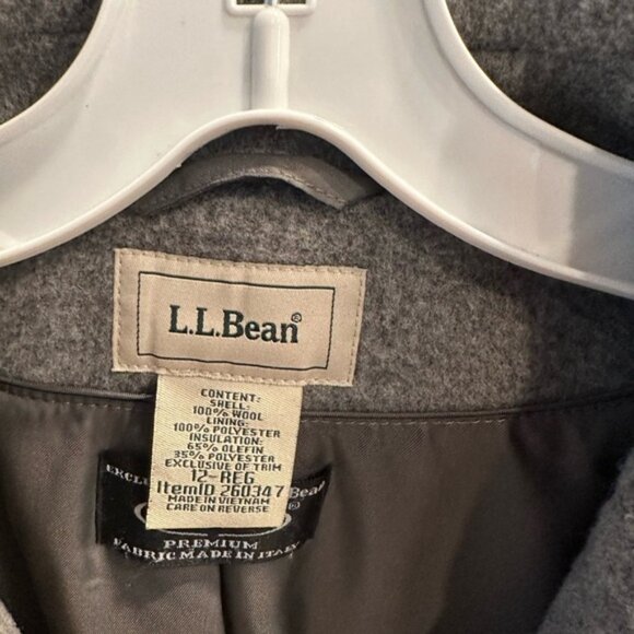 LL bean Womens Wool Coat size 12 - Picture 3 of 5